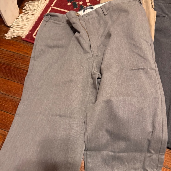 Versatile men's pants by Lands' End. Includes gray, tan, and blue options. Perfe - Picture 3 of 9